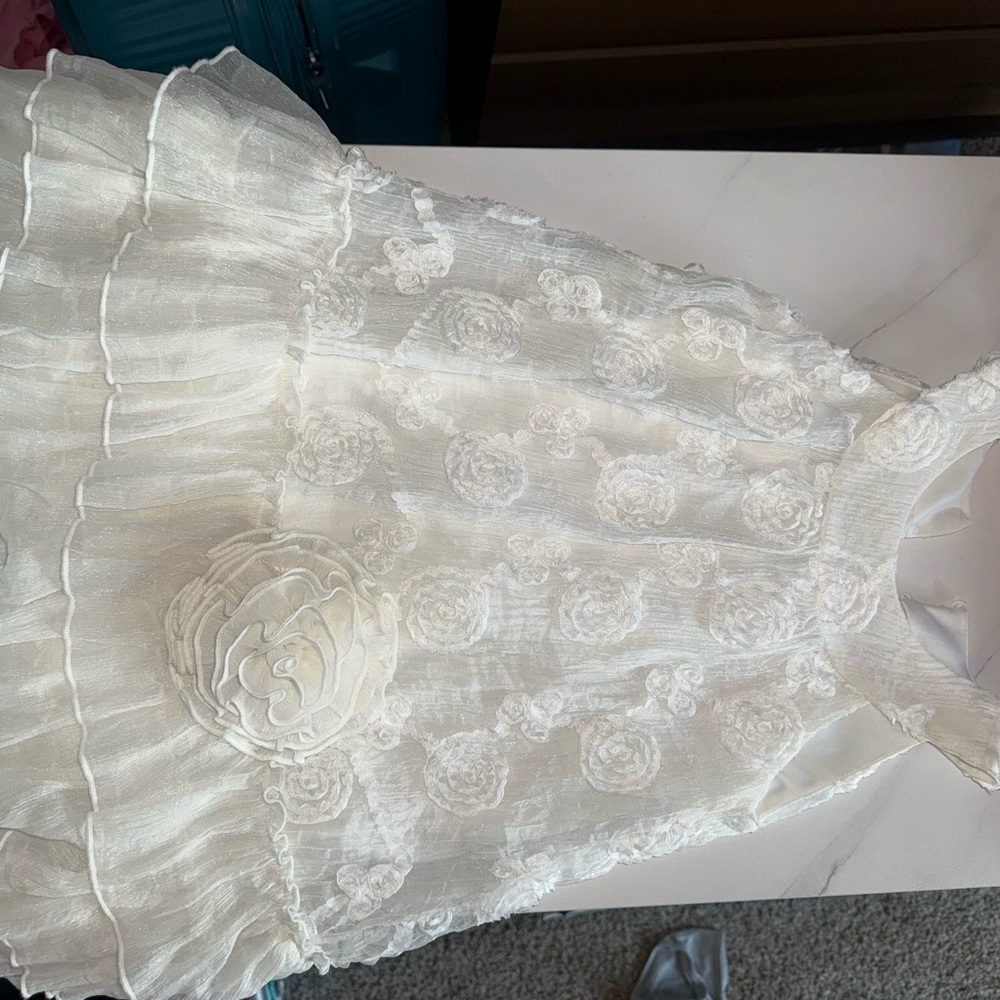Cream Halter Sleeveless Formal Sundress Size 4T